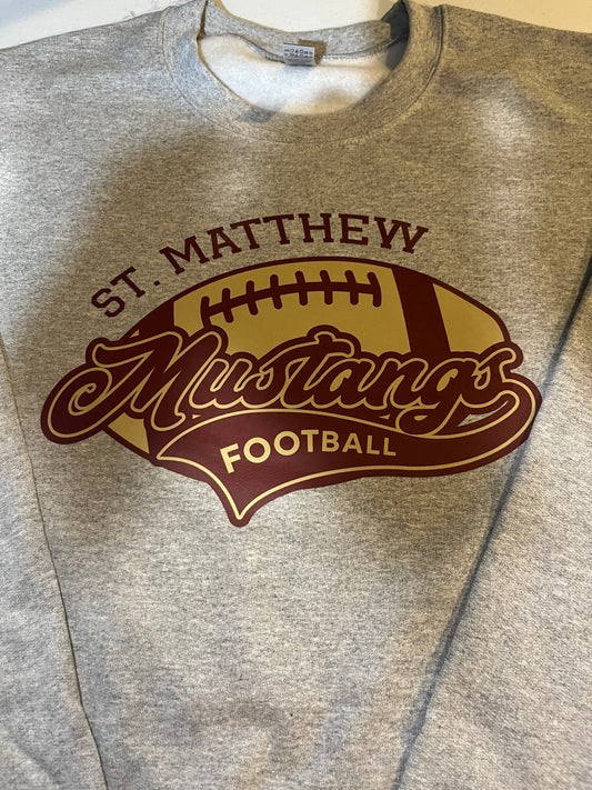 St. Matthew Football Heavy Blend Fleece Crew Sweatshirt