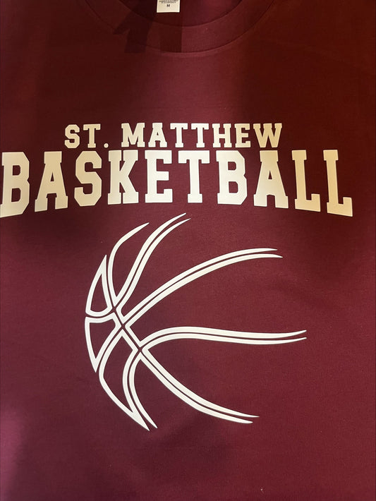 St. Matthew Basketball Soft Short Sleeve Bella Canvas T-Shirt