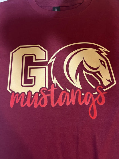 St. Matthew Go Mustangs Heavy Cotton Short Sleeve T-Shirt