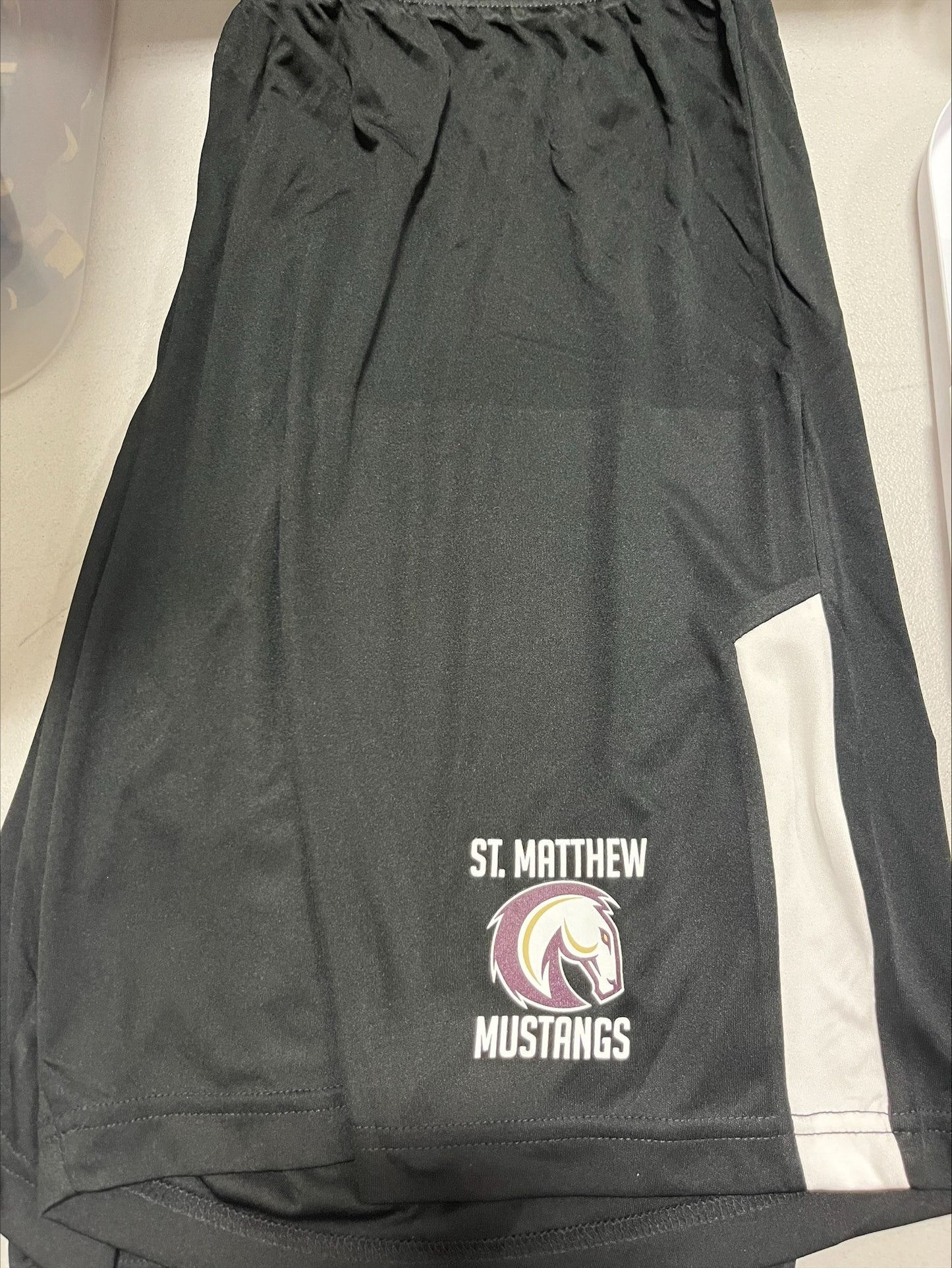 St. Matthew Basketball Shorts Sport Tek Black