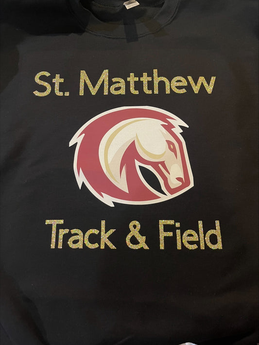 St. Matthew Track and Field Heavy Cotton Short Sleeve T-Shirt