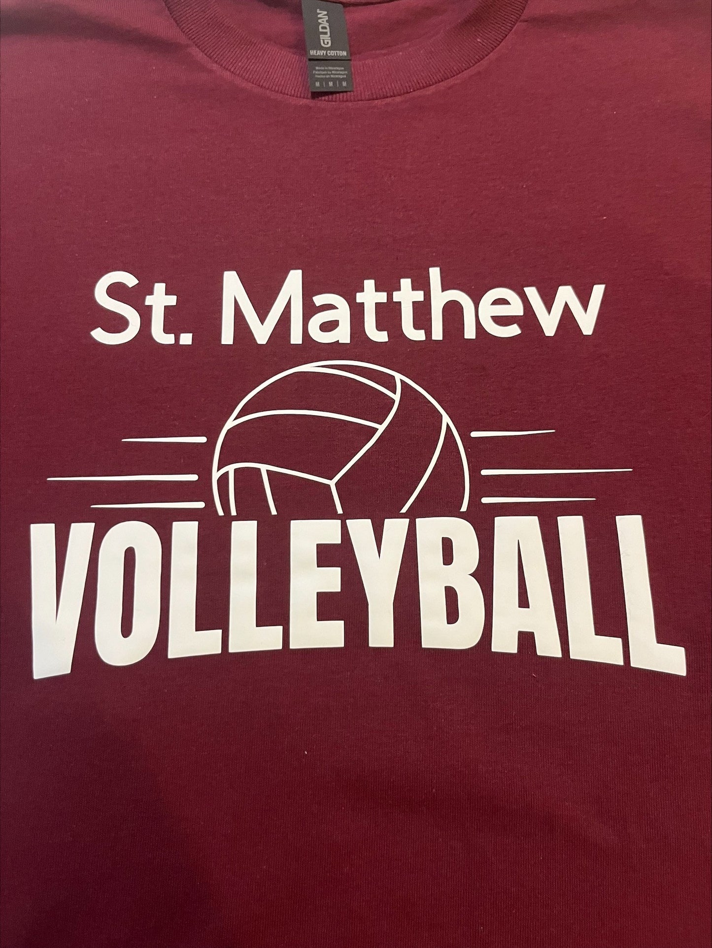 St. Matthew Volleyball Heavy Cotton Short Sleeve T-Shirt